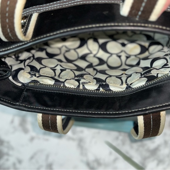 Authentic Vintage COACH Hampton Satin Tote Black - Picture 4 of 6